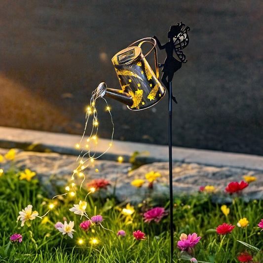 Solar Watering Can Light - Fairy Garden Decor UK inbine