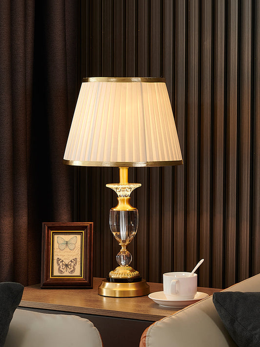 All-copper luxury crystal desk lamp inbine