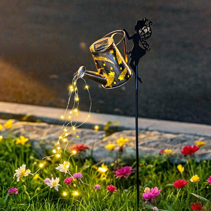 Solar Watering Can Light - Fairy Garden Decor UK inbine