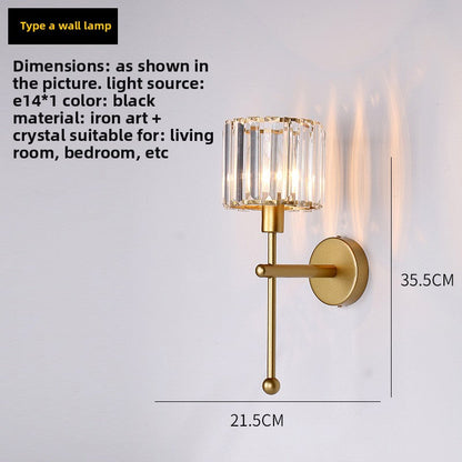 American-style crystal wall lamp inbine