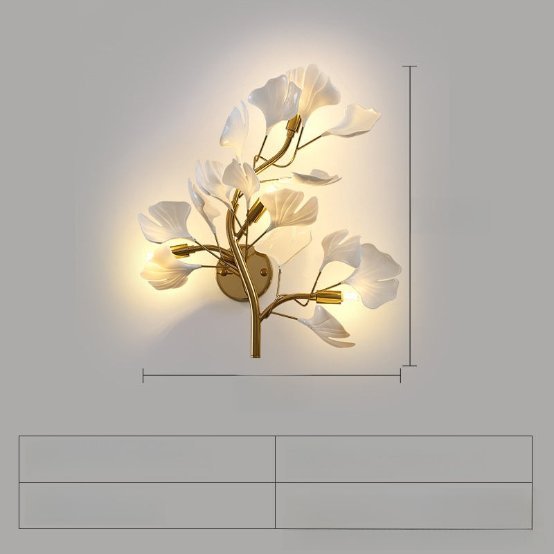 Ginkgo Leaf LED Wall Lamp Light inbine