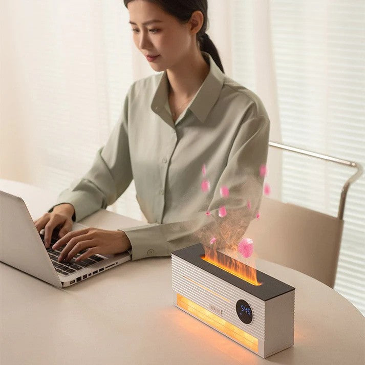 Cinematic Flame Aroma Diffuser Safe Fire inbine