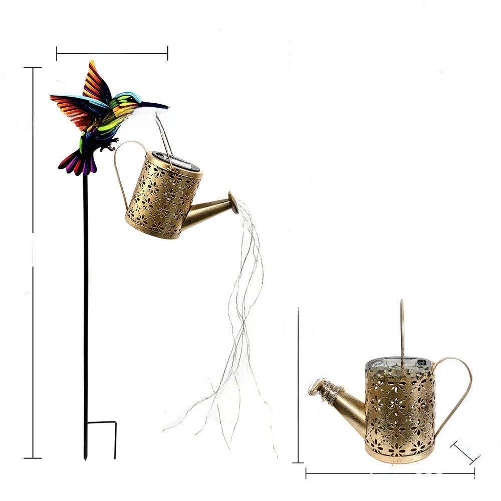 Solar Watering Can Light - Fairy Garden Decor UK inbine