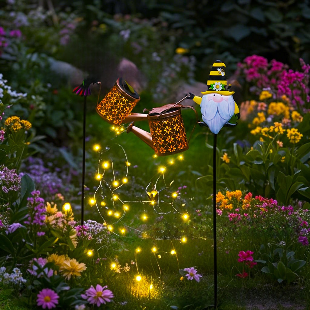 Solar Watering Can Light - Fairy Garden Decor UK inbine