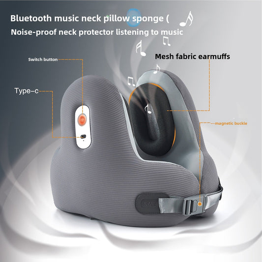 Bluetooth Music U-Shaped Pillow – Neck Support & Comfort inbine