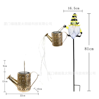 Solar Watering Can Light - Fairy Garden Decor UK inbine
