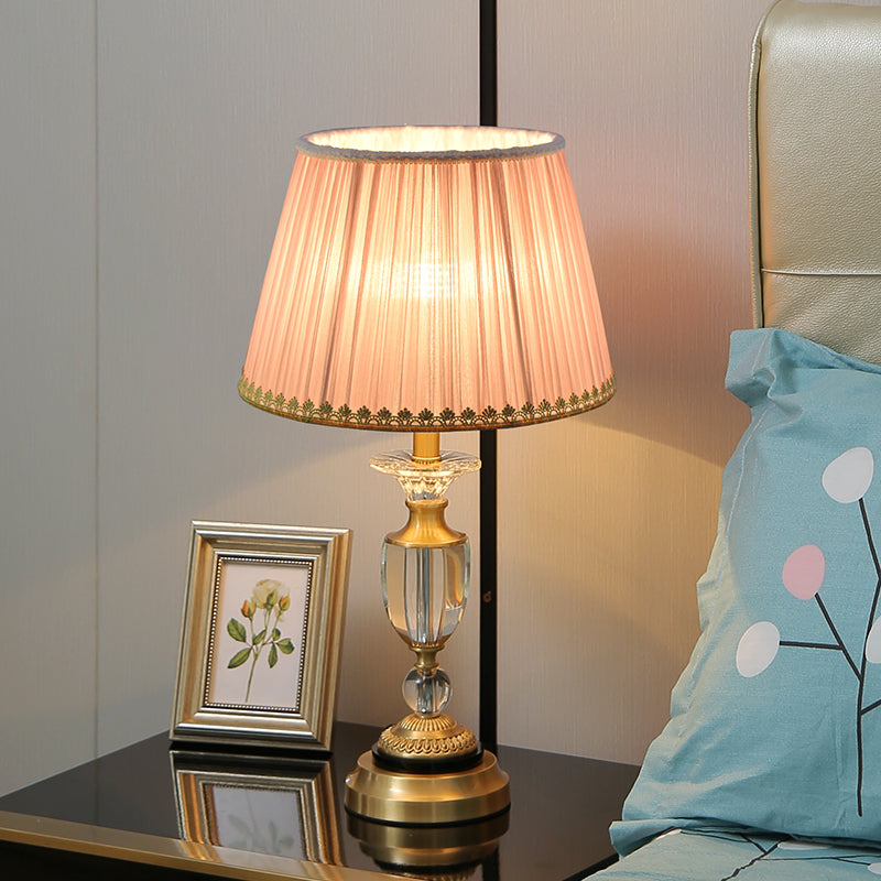 All-copper luxury crystal desk lamp inbine