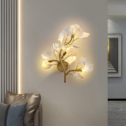 Ginkgo Leaf LED Wall Lamp Light inbine