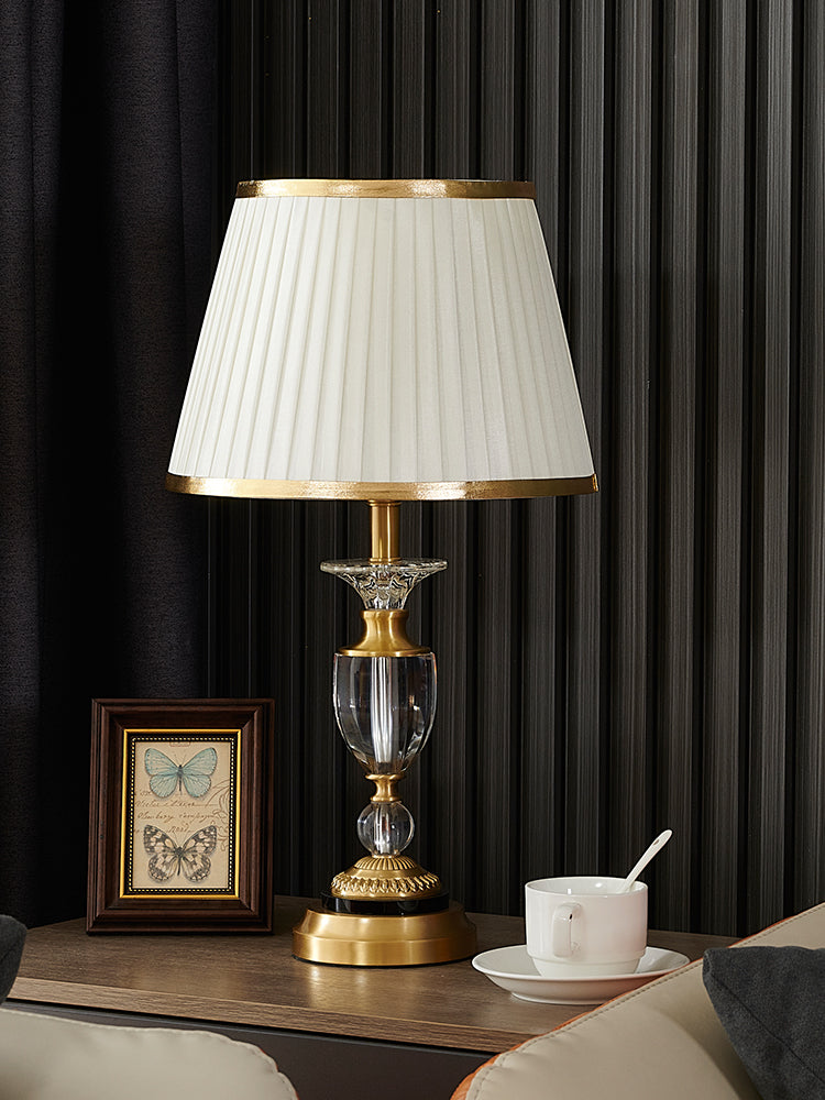 All-copper luxury crystal desk lamp inbine