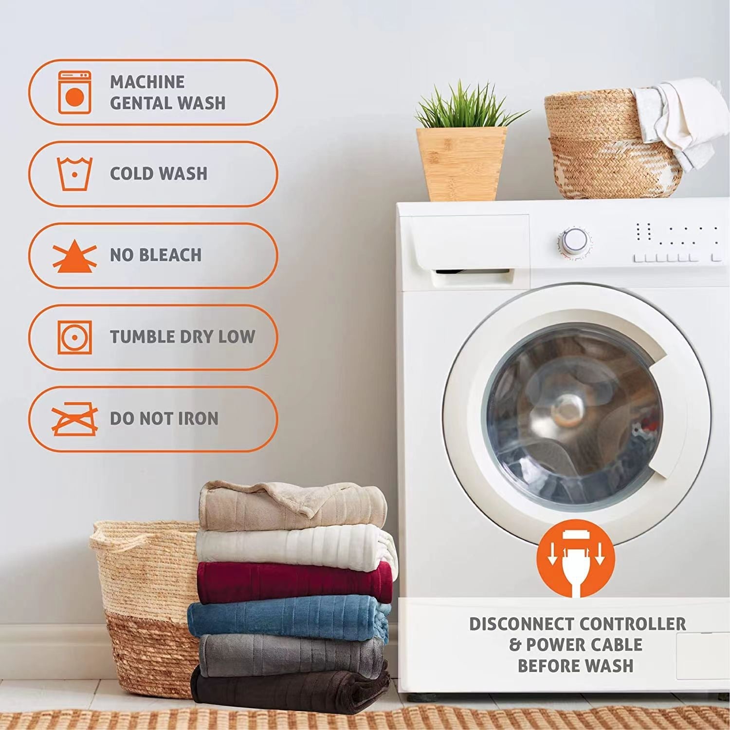 Luxury Electric Heated Throw Blanket - Soft Velvet with Timer inbine