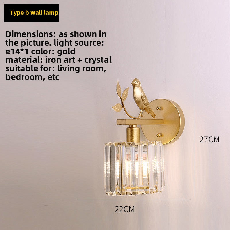 American-style crystal wall lamp inbine