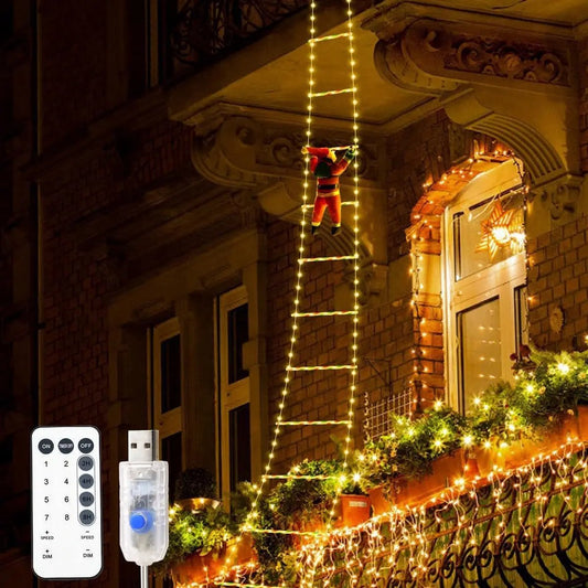 Santa Claus Climbing LED String Lights inbine