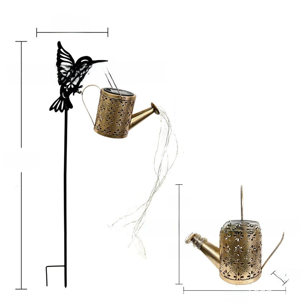 Solar Watering Can Light - Fairy Garden Decor UK inbine